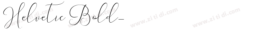 Helvetic Bold字体转换